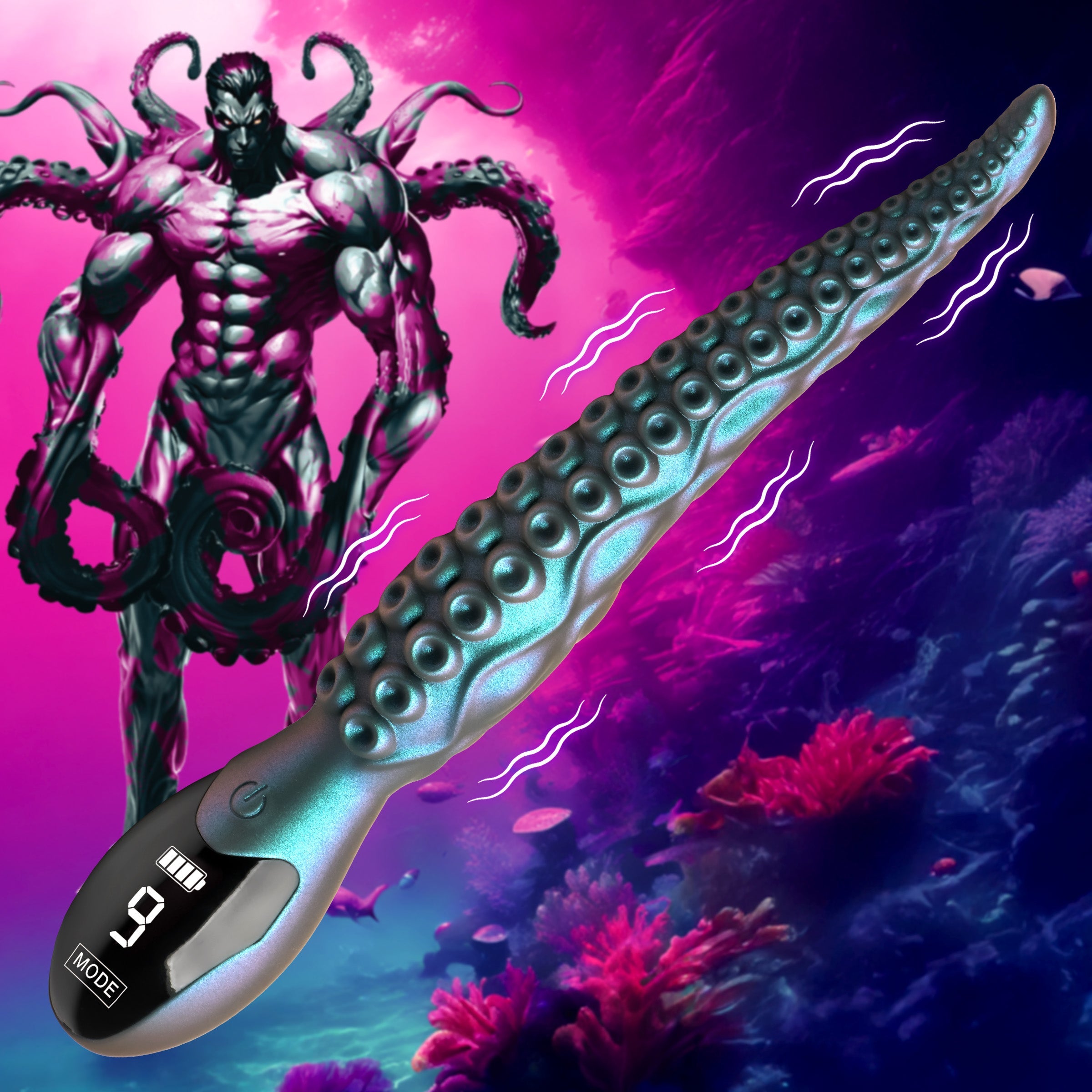Creature Cocks Tentavibe Silicone Vibrator - Mixed - Vibrating Dildos