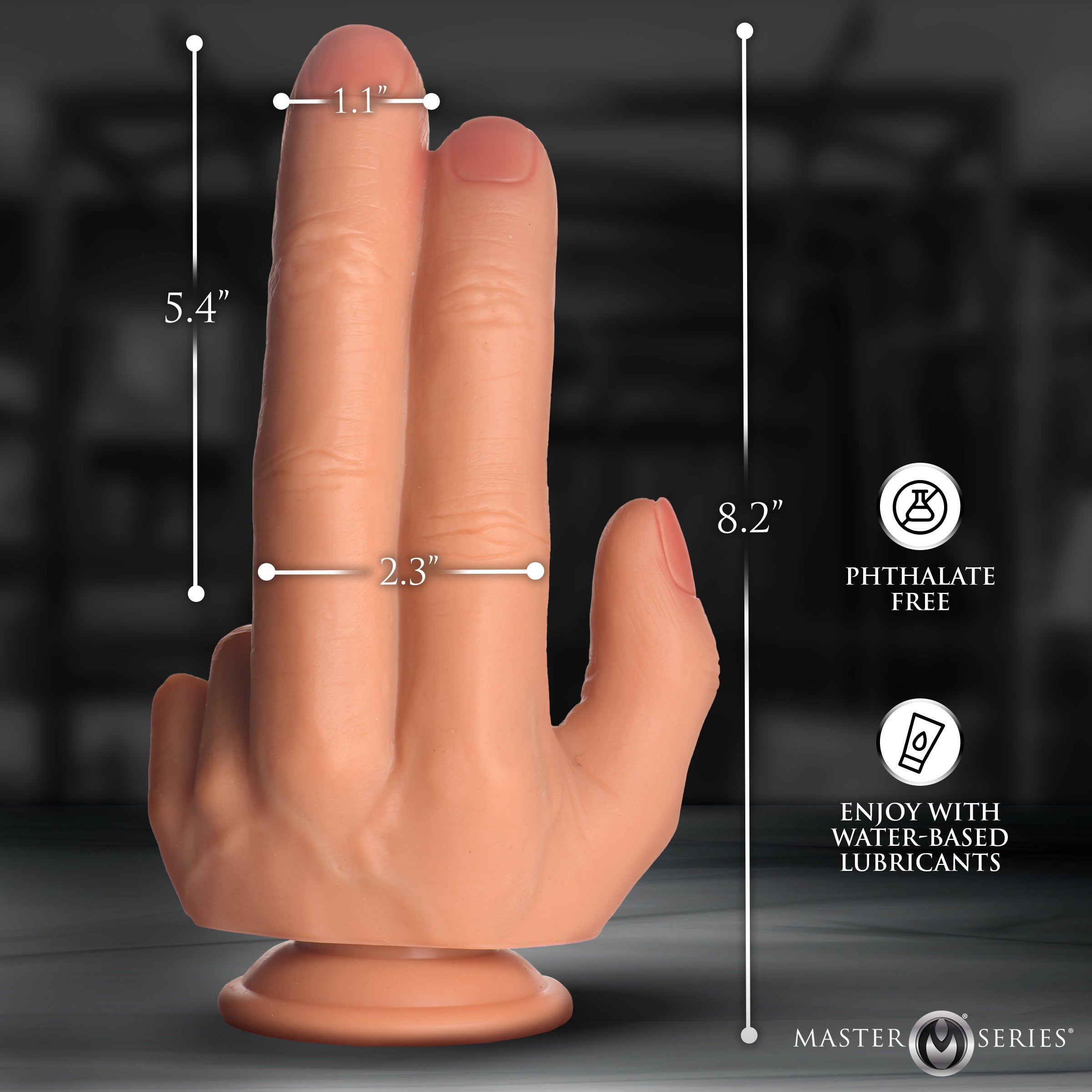 XR Brands Master Series The Shocker Realistic Finger Dildo - - Realistic Dildos