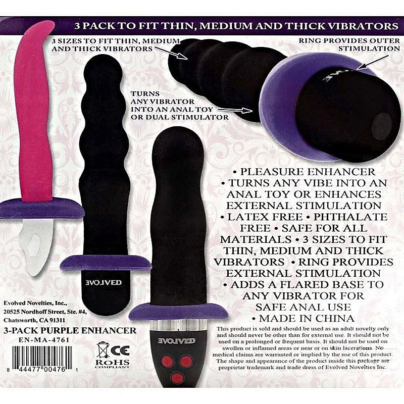 Anal Stopper Vibrator Enhancer Black - Prostate Toys