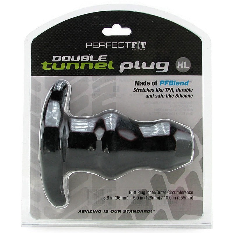 Double Tunnel Plug X-Large By Perfect Fit - Steel Sex Toys