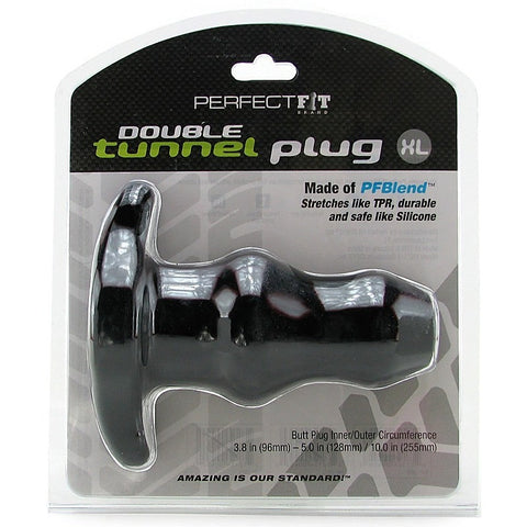 Double Tunnel Plug X-Large By Perfect Fit - Steel Sex Toys