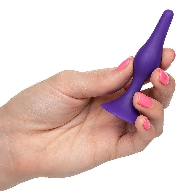 Booty Silicone Anal Trainer Kit Purple By California Exotics - Butt Plugs
