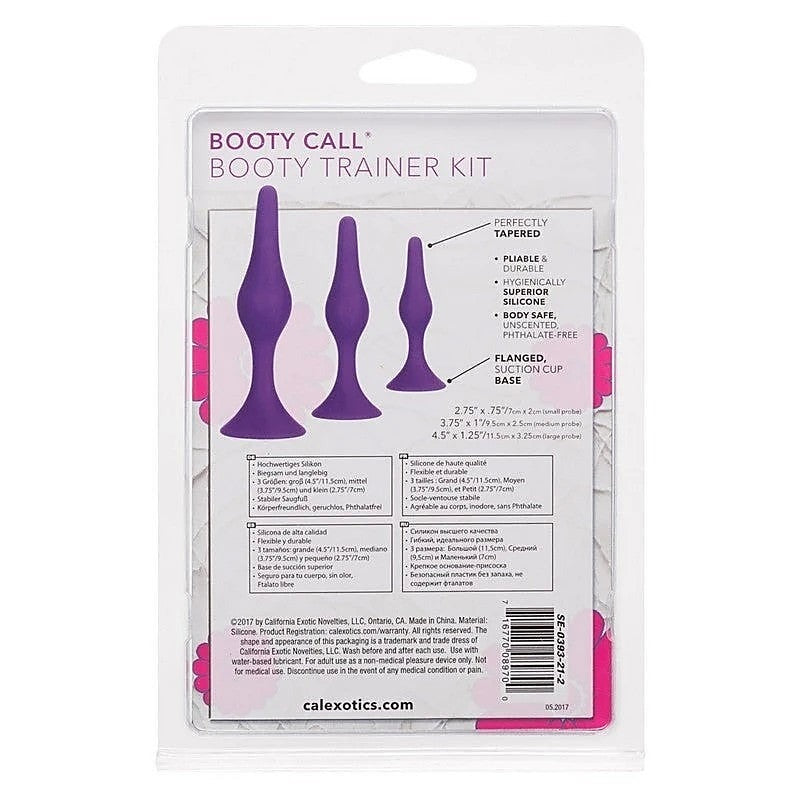 Booty Silicone Anal Trainer Kit Purple By California Exotics - Butt Plugs