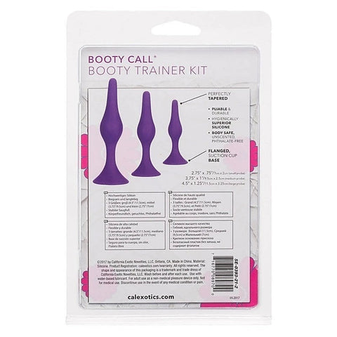 Booty Silicone Anal Trainer Kit Purple By California Exotics - Butt Plugs