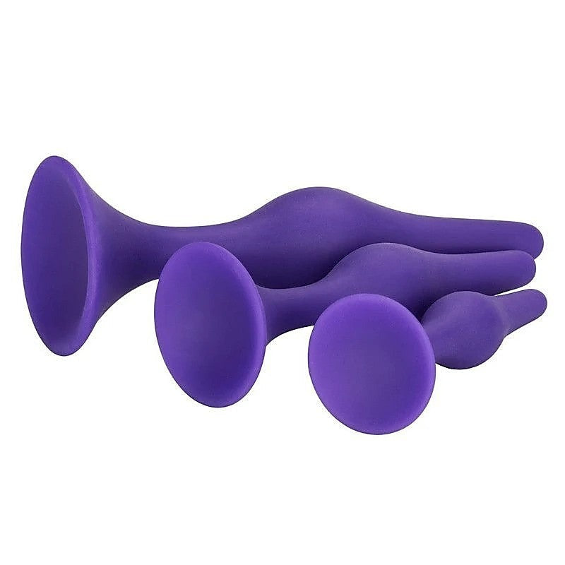 Booty Silicone Anal Trainer Kit Purple By California Exotics - Butt Plugs