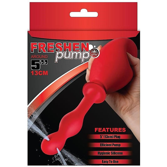 Freshen Douche 5" Silicone Red - Anal Cleansing