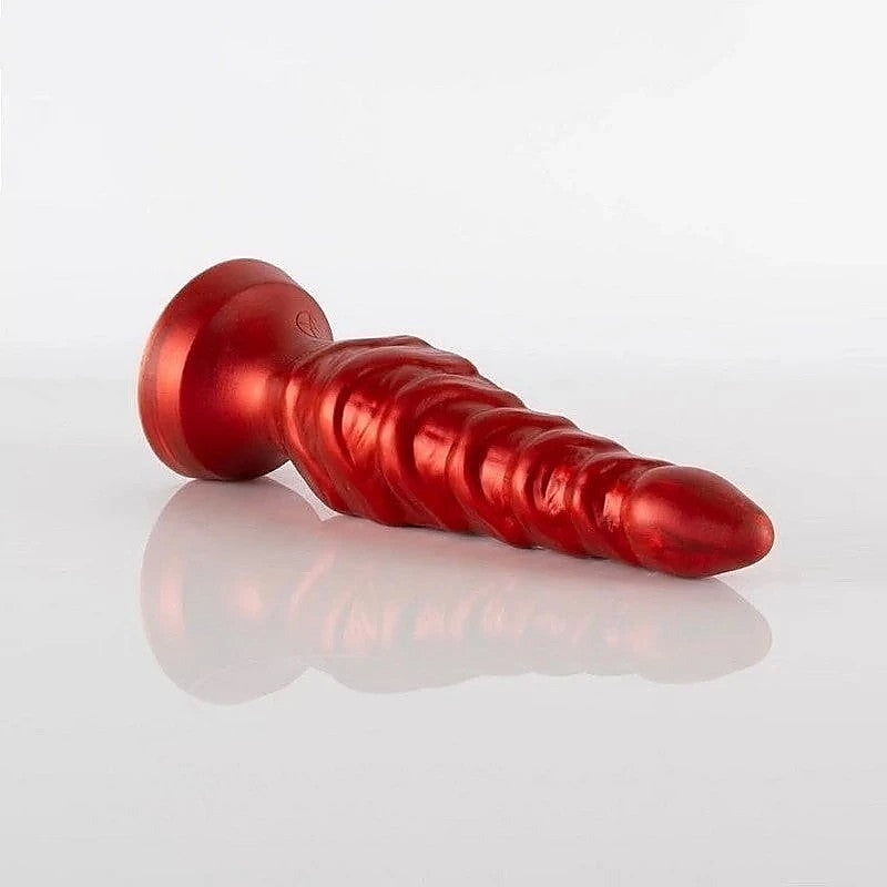 Shove Up 6" Silicone Dong With Suction Cup Red - Butt Plugs