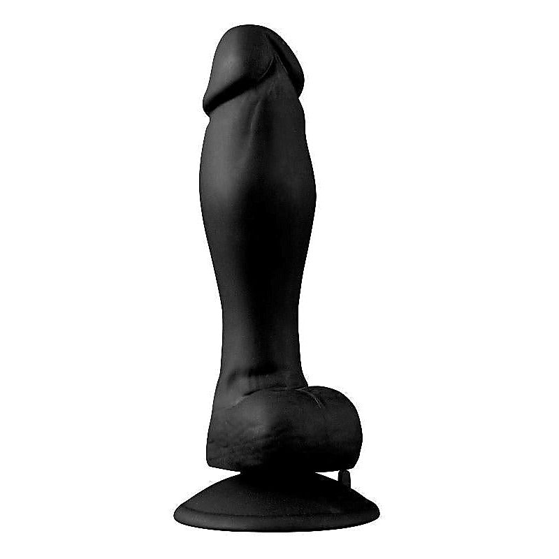 Shove Up 6" Silicone Dong With Suction Cup Black - Realistic Dildos
