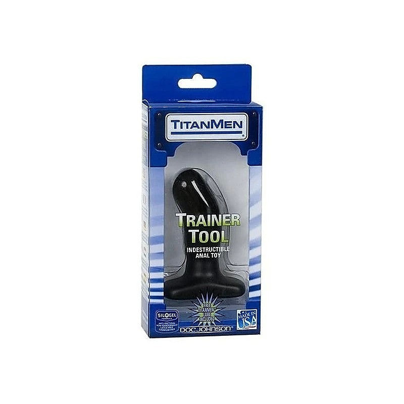 TitanMen Tools Trainer Tool #1, 4.5 Inch Angled Plug - Butt Plugs