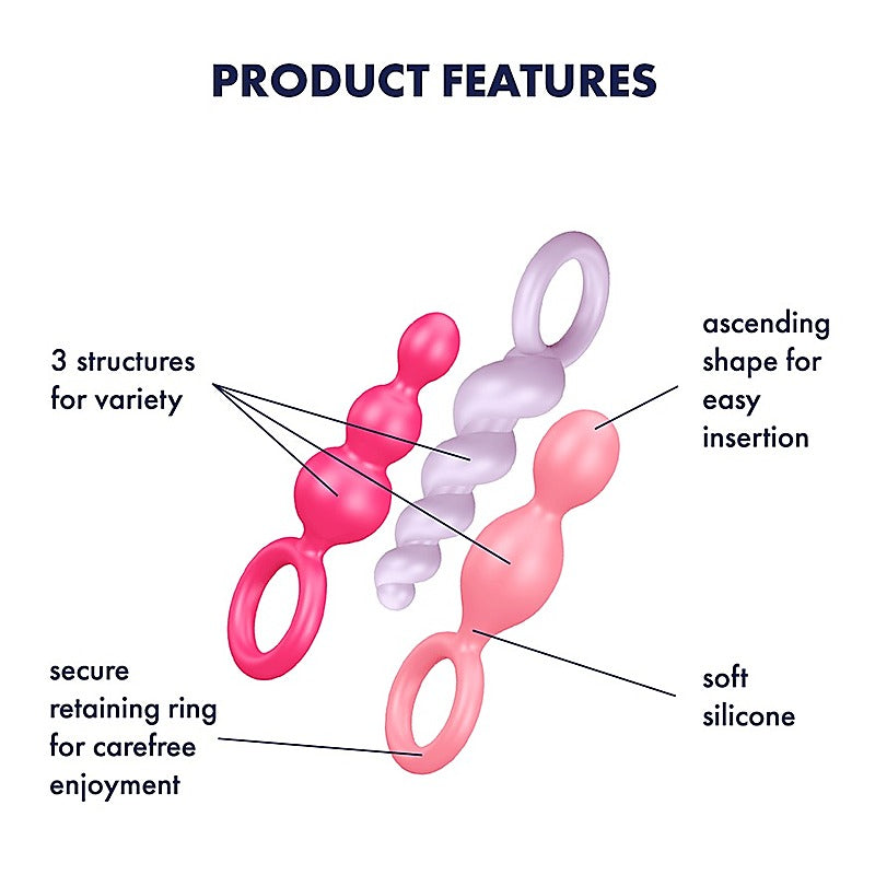 Booty Call Silicone Anal Plugs By Satisfyer - Vibrator Accessories