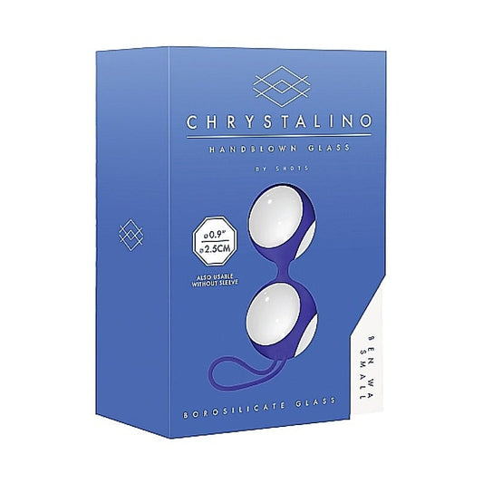 Chrystalino Ben Wa Small White - Glass Sex Toys