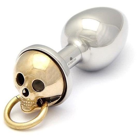 Luxe Skull Flash Gold Medium By Rosebuds Jewelry - Steel Sex Toys