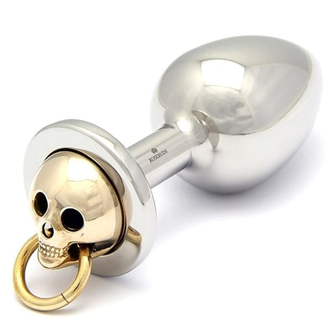 Luxe Skull Flash Gold Medium By Rosebuds Jewelry - Steel Sex Toys