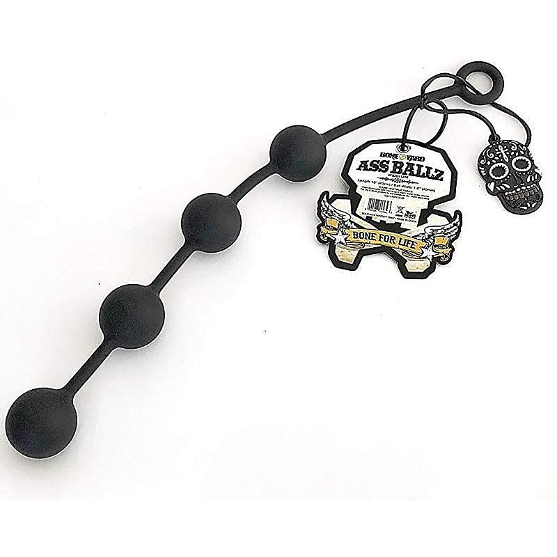 Ass Ballz Silicone Anal Beads By Boneyard - Anal Beads and Balls