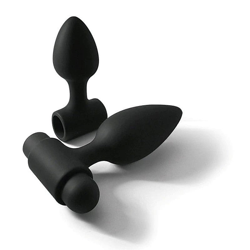 Renegade Dual-Size Anal Pleasure Kit - Silicone Plugs and Rechargeable Vibrator - Butt Plugs