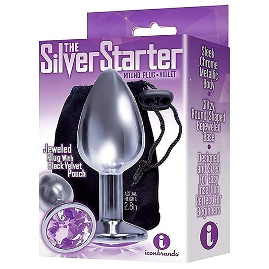 Icon Brands' Sparkling Silver Delight - Jeweled Pleasure Plug - Body Wands