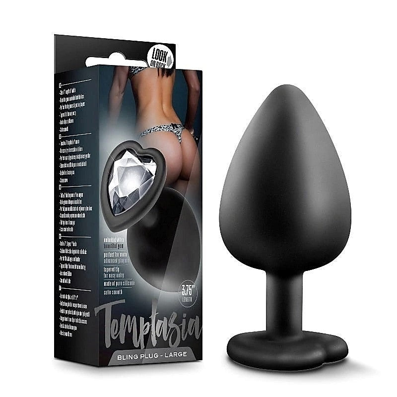 Temptasia Bling Plug Black - Butt Plugs