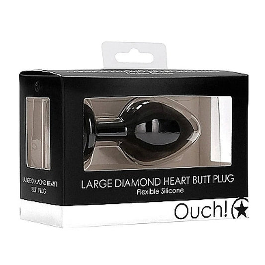 Ouch! Diamond Heart Butt Plug By Shots Toys - Butt Plugs