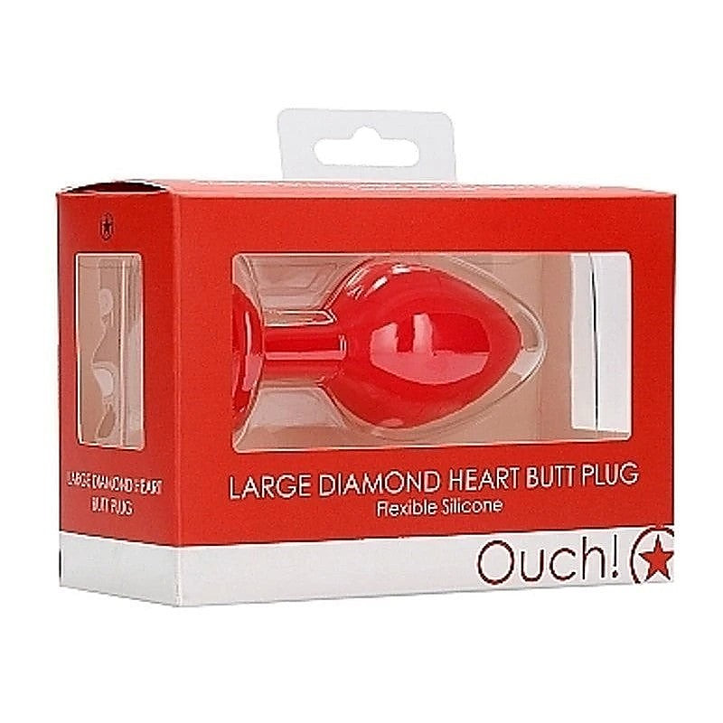 Ouch! Diamond Heart Butt Plug By Shots Toys - Butt Plugs
