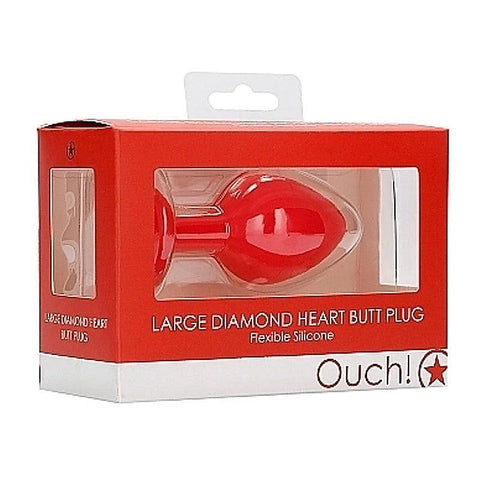 Ouch! Diamond Heart Butt Plug By Shots Toys - Butt Plugs