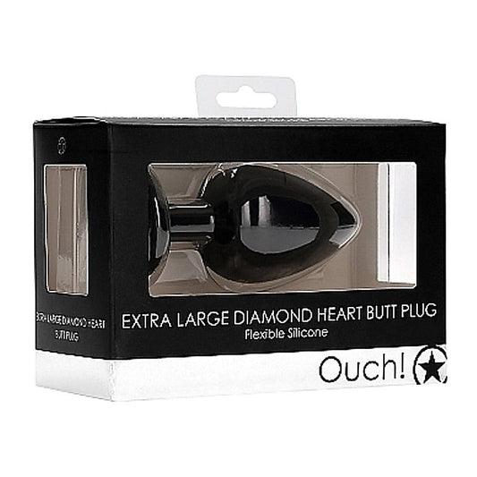 Ouch! Diamond Heart Butt Plug Extra Large By Shots Toys - Breast and Nipple Toys