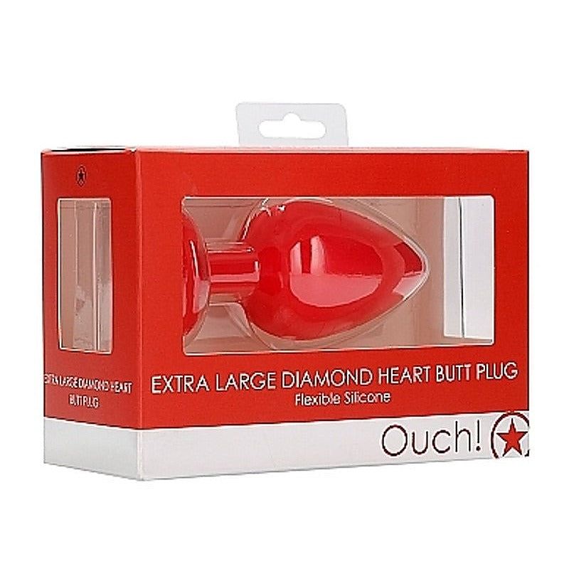 Ouch! Diamond Heart Butt Plug Extra Large By Shots Toys - Breast and Nipple Toys