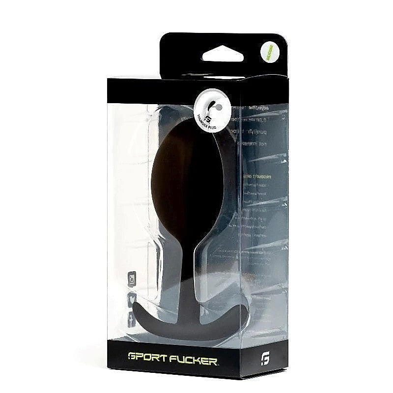 Thunder Plug Large Black By Sport Fucker - Butt Plugs