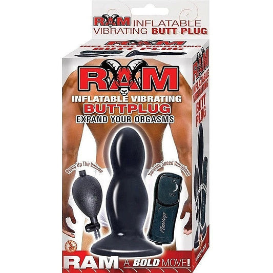 Ram Inflatable Vibrating Buttplug