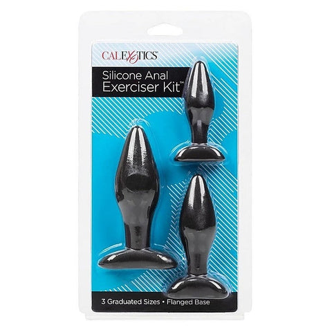 3 Piece Silicone Anal Plug Exerciser Kit - Butt Plugs
