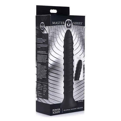 Master Series Power Screw 10X Spiral Silicone Vibrator - Butt Plugs