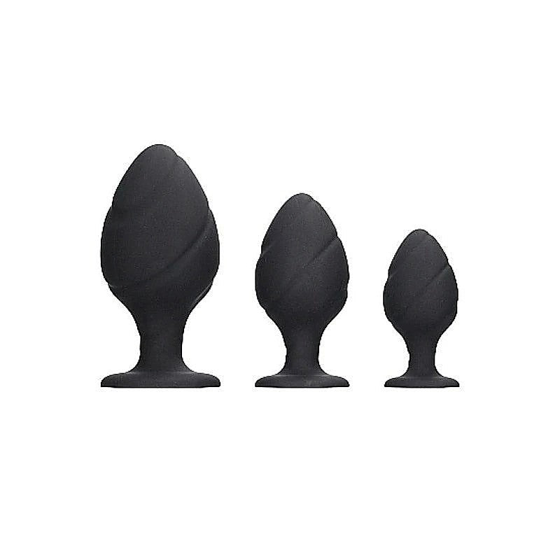 Swirled Butt Plug Set by Shots Toys - Butt Plugs
