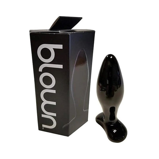 Blown Tapered Glass Plug Small - Glass Sex Toys