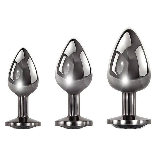 Evolved's Exquisite Black Gem Anal Plug Collection - Butt Plugs