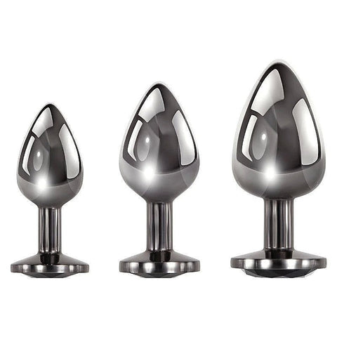 Evolved's Exquisite Black Gem Anal Plug Collection - Butt Plugs