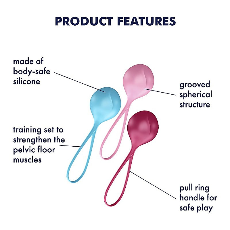 Pelvic Strengthening Kegel Love Balls By Satisfyer - Love Eggs and Kegel Exercisers