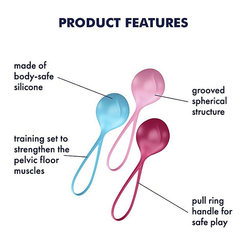Pelvic Strengthening Kegel Love Balls By Satisfyer - Love Eggs and Kegel Exercisers