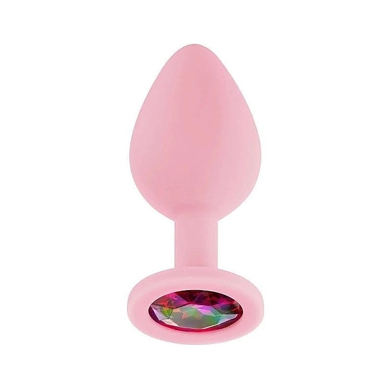Luv Inc Jp32 Medium Jeweled Plug Pink - Prostate Toys