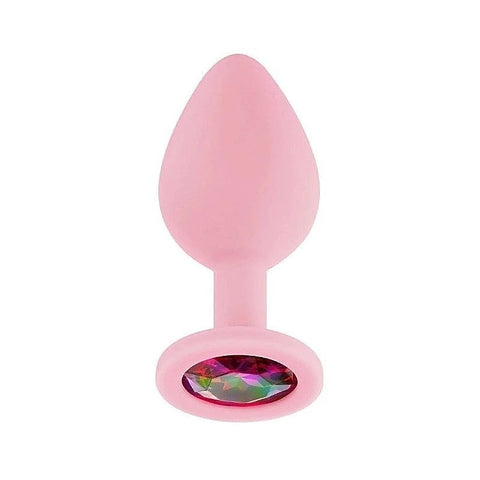 Luv Inc Jp32 Medium Jeweled Plug Pink - Prostate Toys