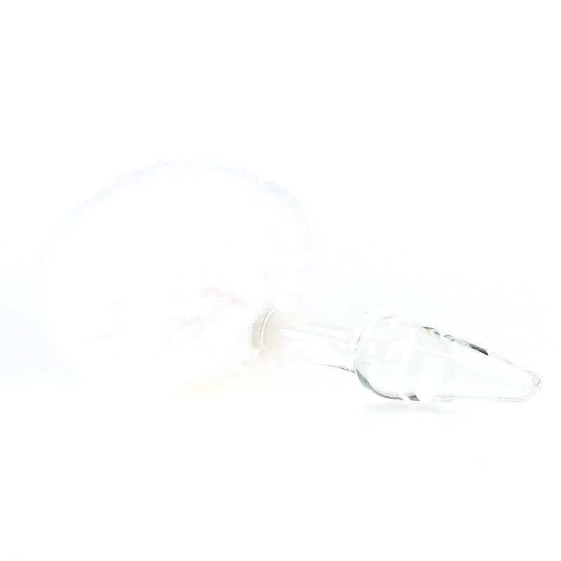 Bunny Tail Glass Butt Plug - Anal Beads and Balls