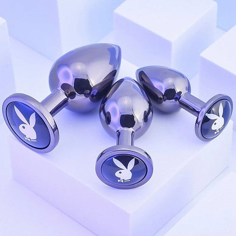 Playboy Pleasure 3 WAYS Metal Butt Plugs Set of 3 Sizes - Butt Plugs