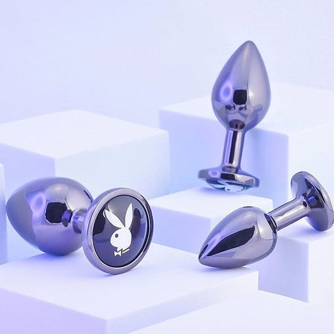 Playboy Pleasure 3 WAYS Metal Butt Plugs Set of 3 Sizes - Butt Plugs