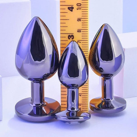 Playboy Pleasure 3 WAYS Metal Butt Plugs Set of 3 Sizes - Butt Plugs