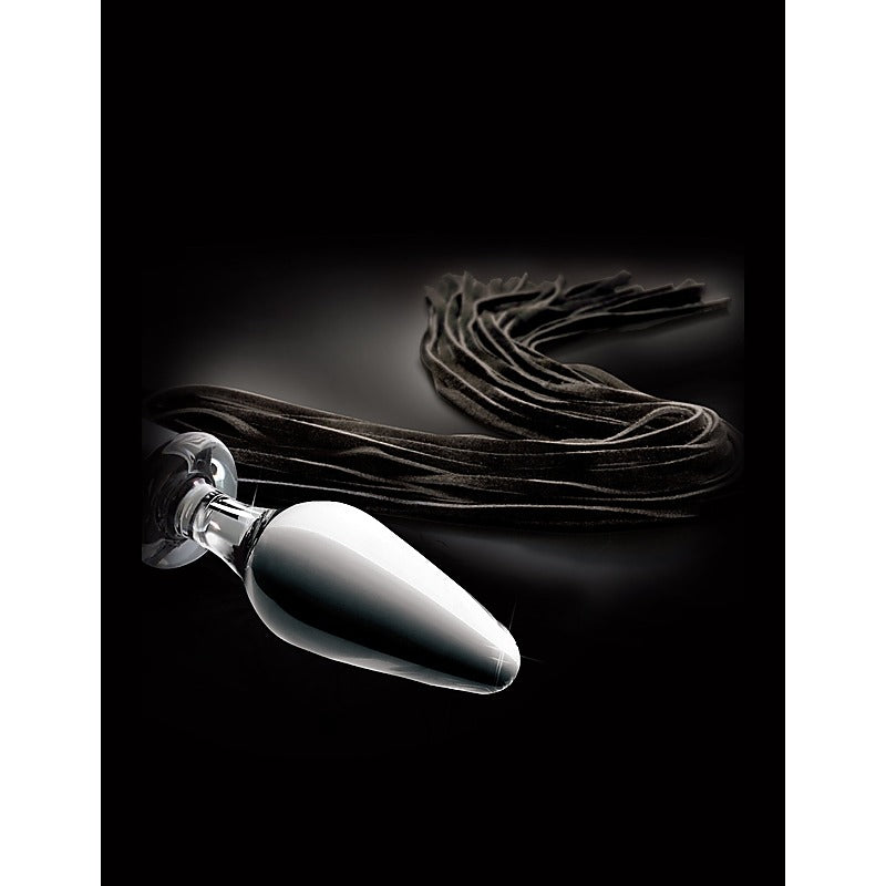 Icicles No 49 Glass Butt Plug And Flogger - Glass Sex Toys