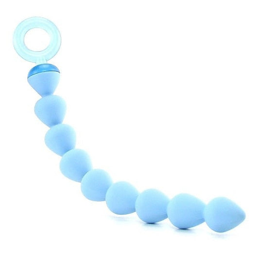 Premium Blue Silicone Anal Beads By Sportsheets - Anal Beads and Balls