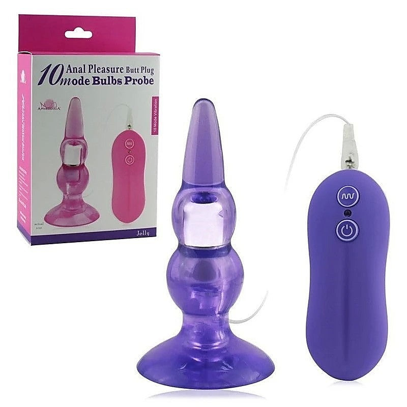 Pleasure Butt Plug 10 Modes Purple - Butt Plugs
