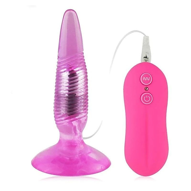 Aphrodisia Twister Vibrating Butt Plug Purple - Butt Plugs