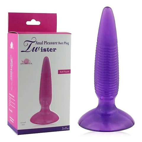 Aphrodisia Twister Vibrating Butt Plug Purple - Butt Plugs