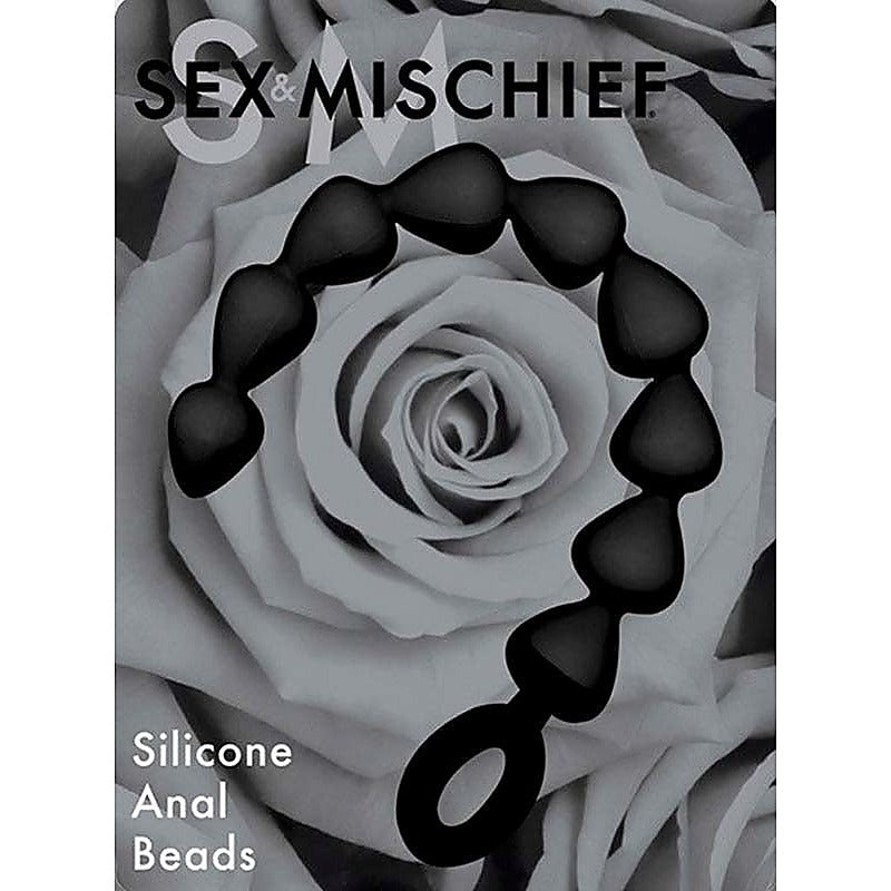 Black Silicone Anal Beads by Sportsheets - Anal Beads and Balls