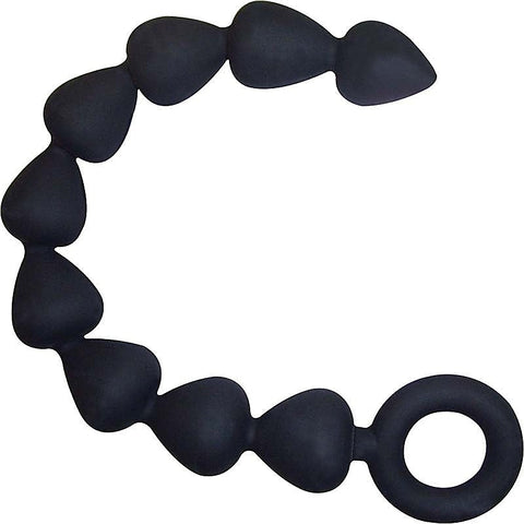 Black Silicone Anal Beads by Sportsheets - Anal Beads and Balls