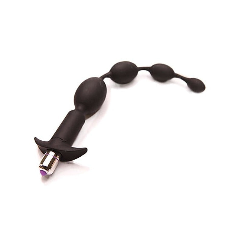 Tantus Vibrating Progressive Beads Black - Anal Beads and Balls